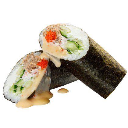 Sushi wrap z gotowanym łososiem