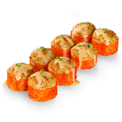 Pieczony roll z łososiem gotowanym