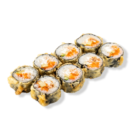 Tempura roll z gotowanym łososiem