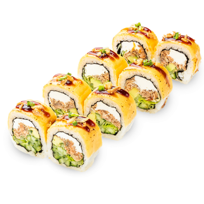 Philadelphia grill roll z gotowanym łososiem