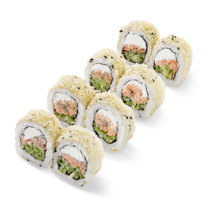 Crunch roll z gotowanym łososiem
