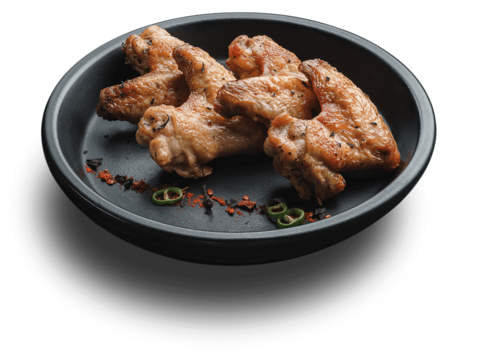 ШАШЛИК З КУРЯЧИХ КРИЛЕЦЬ В МЕДОВО-ПЕРЦЕВОМУ СОУСІ 200г