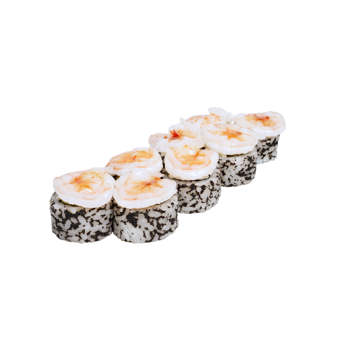 Рол з креветкою в ікрі масаго